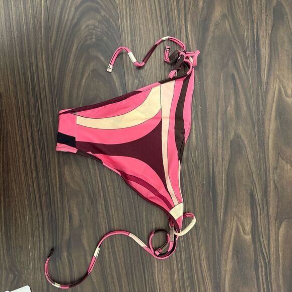 NWT Emilio Pucci Women's Marmo-Print Pink Patterned Swim Bottom size Medium - Picture 2 of 5